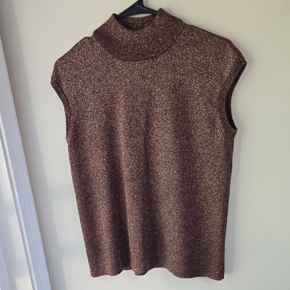 Coldwater Creek Tops - Coldwater Creek Metallic Brown Top